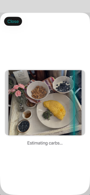 AI scanning a meal